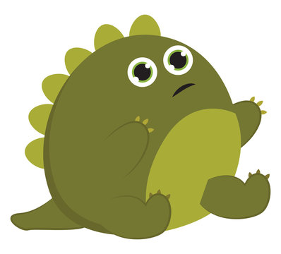 Image of baby dinosaur, vector or color illustration.