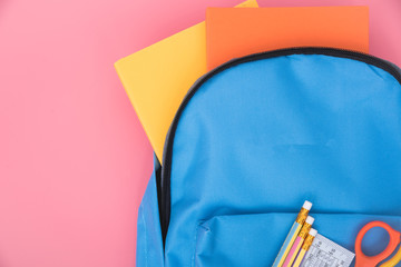 Blue bag backpack for education children