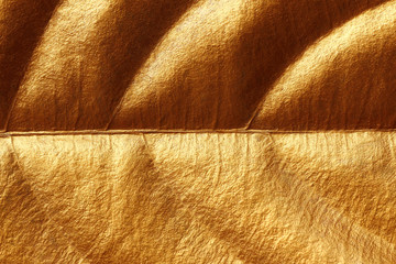 Shiny yellow leaf gold texture for background