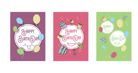 Fun color happy birthday invitation