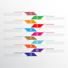 Vector infographic templates used for detailed reports. All 11 topics.
