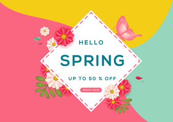 Spring special sale background