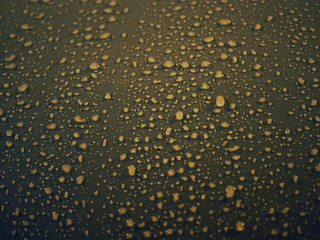 drop water on surface of steel