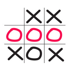 tictactoe game icon on white background. flat style. tictactoe game icon for your web site design, logo, app, UI. game symbol. tictactoe sign.