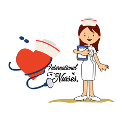 Happy International Nurses Day Vector Template Design Illustration
