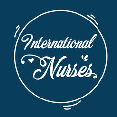 Naklejka na ściany i meble Happy International Nurses Day Vector Template Design Illustration