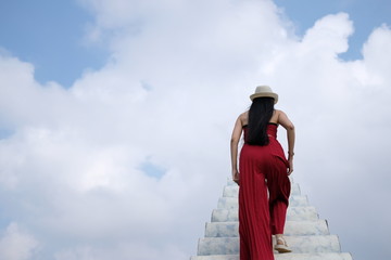 Young woman relaxing on holidays