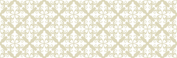Floral seamless pattern. White design on olive green background