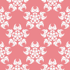  White seamless design. On pale pink background