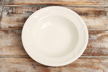Top view empty plate