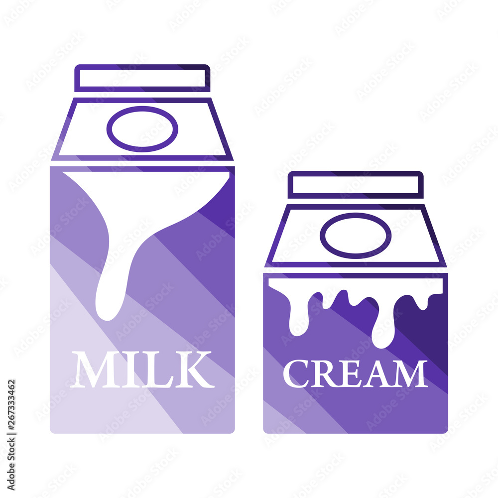 Canvas Prints milk and cream container icon