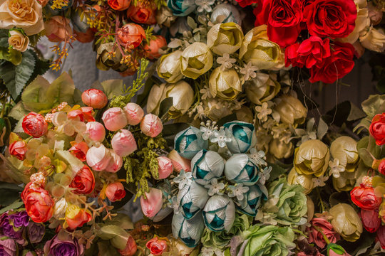 Fake flowers for decorative purposes