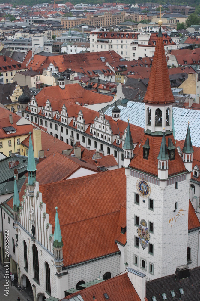 Canvas Prints Munich from the height of the Cathedral of St. Peter on a cloudy day