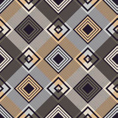 Ethnic boho seamless pattern. Embroidery on fabric. Patchwork texture. Weaving. Traditional ornament. Tribal pattern. Folk motif. Can be used for wallpaper, textile, invitation card, wrapping, web.