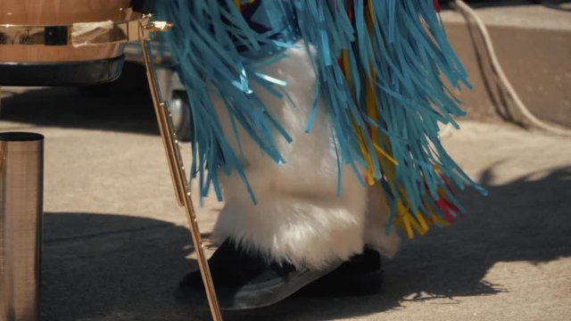 native American dancing. National clothes. Tradition, fun, celebration.