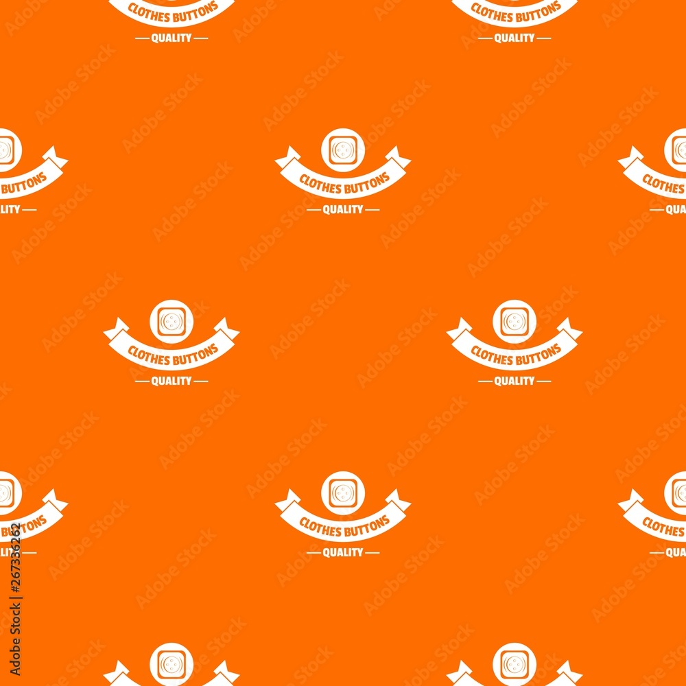 Poster clothes button retro pattern vector orange for any web design best