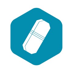 Pencil eraser icon. Simple illustration of pencil eraser vector icon for web