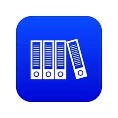 Office folders icon digital blue for any design isolated on white vector illustration
