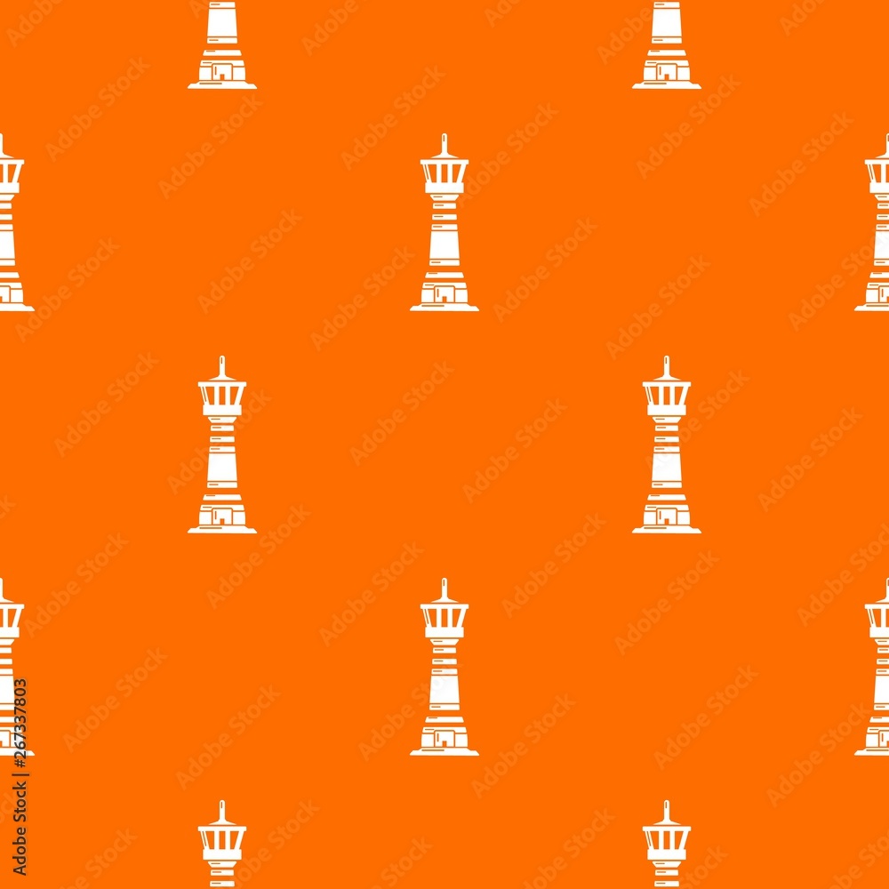 Poster tall lighthouse pattern vector orange for any web design best