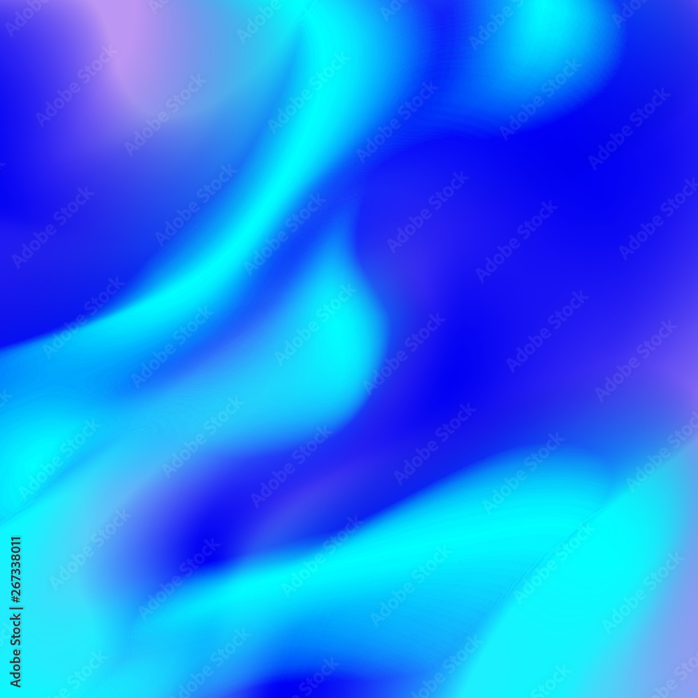 Poster Abstract Blue Background with Dynamic Flow. Vector Colorful Fluid Texture