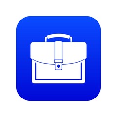 Business briefcase icon digital blue for any design isolated on white vector illustration