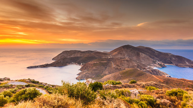 Greek coastline on Peloponnese, Mani Peninsula
