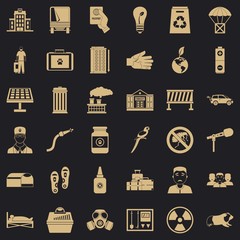 Barrier icons set. Simple style of 36 barrier vector icons for web for any design