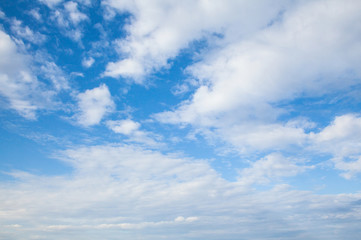 Blue sky with white clouds