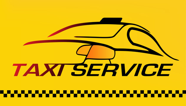 Car, Taxi service logo or business card in vector format card