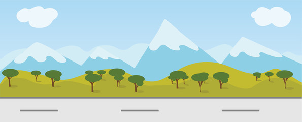 Enjoy your holiday travel trip around the world at airport runway - vector illustration Eps 10.