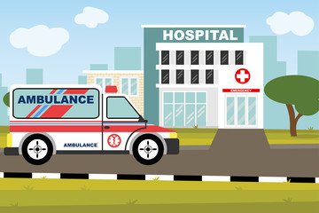 The  professional medical center for health life concept with cartoon, anime and background  - vector illustration Eps 10.