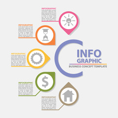 Creative concept for abstract infographics background template design with text box, can use for education, presentation, report and project management, workflow layout, diagram, business concept, ban