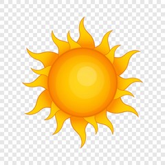 Sun icon. Cartoon illustration of sun vector icon for web design