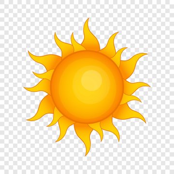 Sun icon. Cartoon illustration of sun vector icon for web design