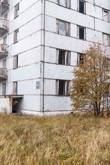 Fototapeta na wymiar Pripyat. Ghost town. Abandoned house.