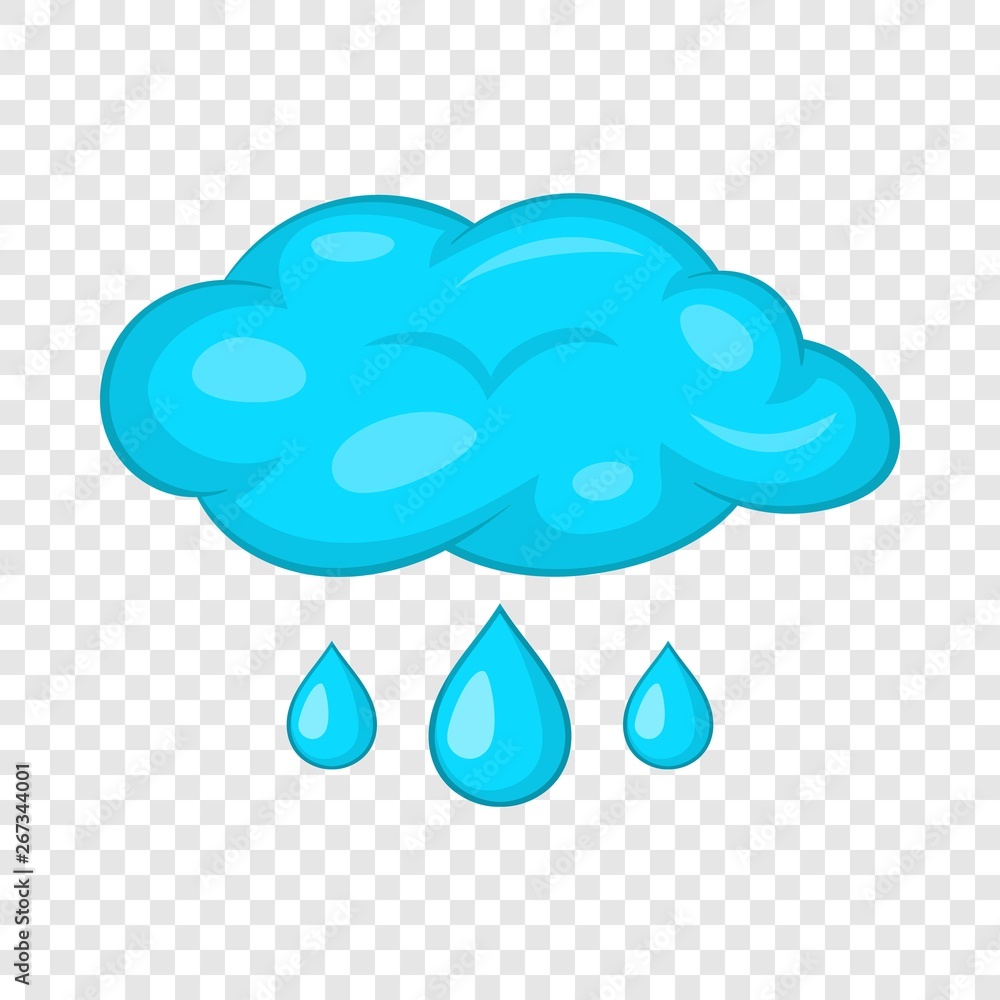 Aufkleber clouds and rain icon. cartoon illustration of clouds and rain vector icon for web design