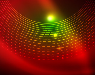 Fototapeta premium Neon circles abstract background