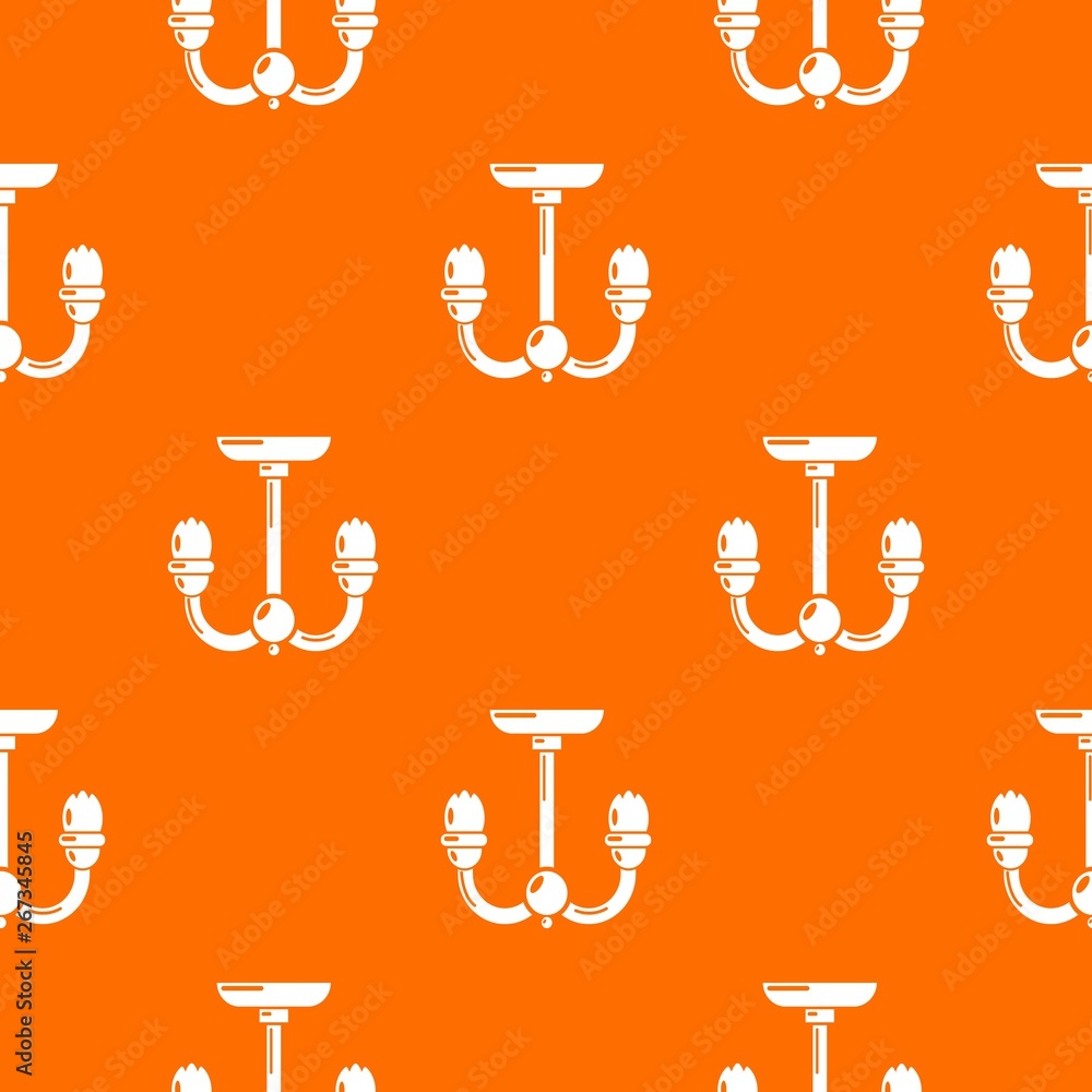 Poster chandelier pattern vector orange for any web design best