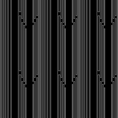 Obraz premium Rhythmic pattern of straight vertical lines. Seamless pattern, black on black background