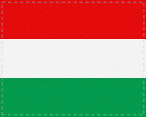 Fahne von Ungarn auf Gewebe