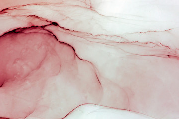 Alcohol ink sea texture. Contemporary art. Spots of oil paint. Abstract art background. Multicolored bright texture. Fragment of artwork. Modern art. Inspired by the sky, as well as steam and smoke.