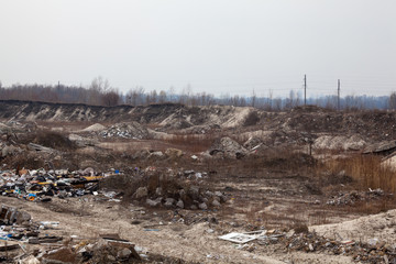 Garbage on the landfill