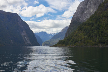 The Aurlandsfjord - a narrow, lush branch of Norway’s longest fjord, the Sognefjord. 
