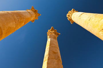 Templo de Zeus. Ciudad grecorromana Jerash, Jordania, Oriente Medio