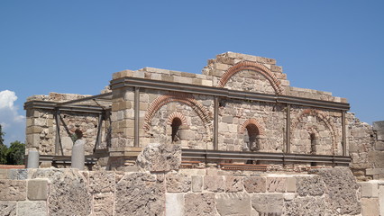 Fototapeta premium Reconstruction of old building 