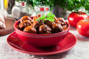Meatballs with tomato sauce