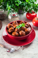 Meatballs with tomato sauce