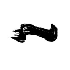 Obraz premium Ink vector dry wave brush stroke. Vector illustration. Grunge texture.