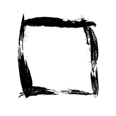 Ink vector brush stroke frame. Vector illustration. Grunge texture.