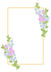 Flower frame vector illustration